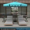 thumbnail image 4 of Costway 9 FT Patio Umbrella 2-Tier Market Table Umbrella with Sun-Protective Canopy Turquoise, 4 of 9