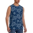 thumbnail image 2 of Haiem Men's Sea Turtle Print Tank Tops Summer Sleeveless Cut Off Workout T-Shirts Fitness Vest Athletic Undershirts-X-Large, 2 of 8