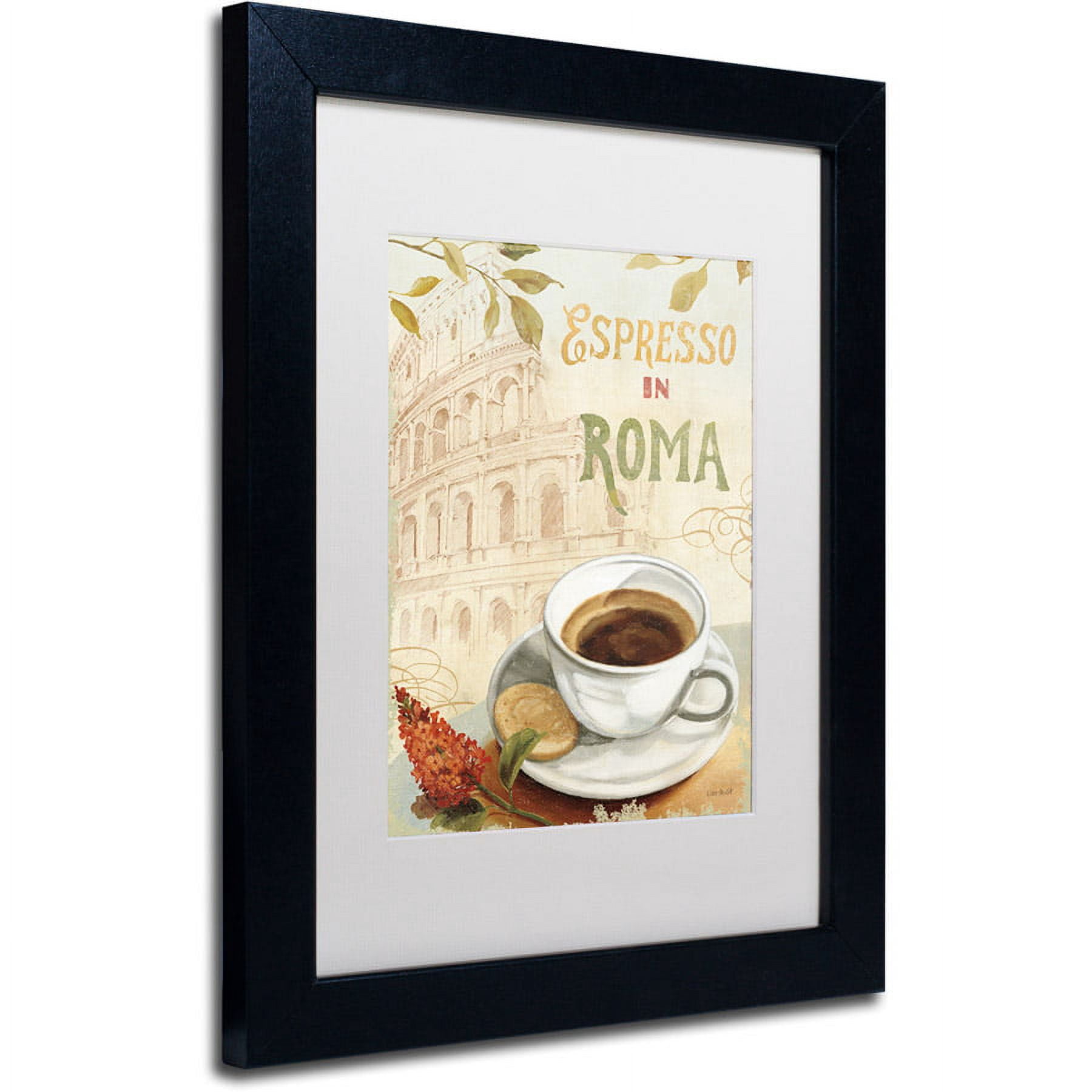 Trademark Fine Art "Cafe in Europe III" Canvas Art by Lisa Audit, White Matte, Black Frame