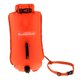 thumbnail image 3 of Boya de natación impermeable Bolsa seca Dispositivo de flotación inflado y cinturón para nadar en aguas abiertas, kayak, surf, snorkel, buceo, deporte - Fluo Orange, 36x72cm Sunnimix Boya inflable de nadar, 3 of 8