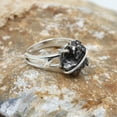 thumbnail image 4 of Earth Gems Jewelry Meteorite Gemstone Ring Sterling Silver Rough Gemstone Jewelry for Women, 4 of 10