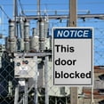 thumbnail image 7 of This Door Blocked Not an Exit Sign, Industrial Not an Exit Sign 8"x12" UV Resistant for Indoor Outdoor Workplace, 7 of 7