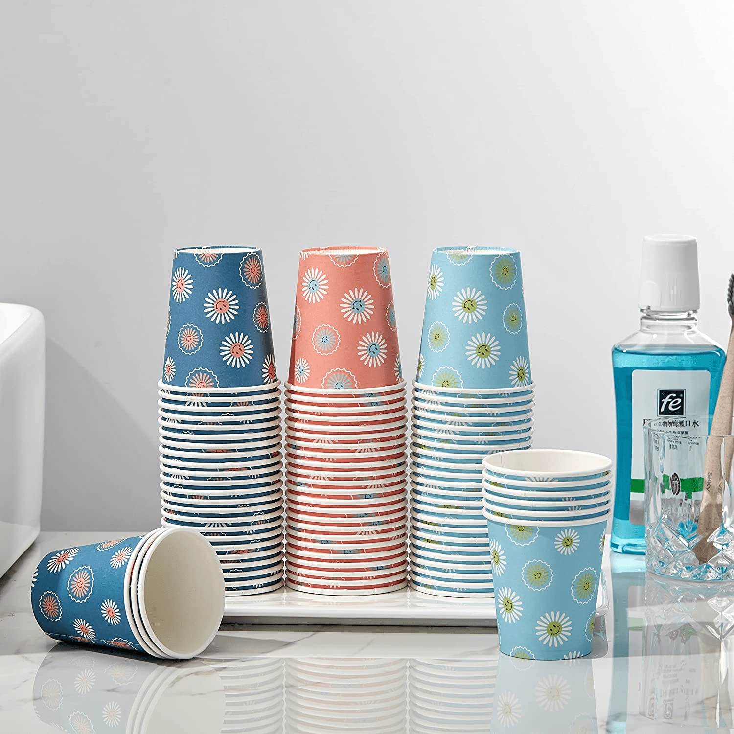  SIUQ 600 Pack 3 oz Paper Cups, Disposable Bathroom Cups, Small  Mouthwash Cups, White Paper Cups, Hot/Cold Beverage Drinking Cup for  Bathroom, Home, Party, Office, Picnic, Travel and Events : Health