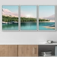 thumbnail image 2 of wall26 Framed Canvas Print Wall Art Set Pastel Sky Mountain Range Forest Lake Nature Wilderness Photography Realism Rustic Landscape Colorful Cool for Living Room, Bedroom, Office - 24"x36", 2 of 5