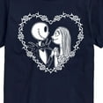 thumbnail image 3 of The Nightmare Before Christmas - Jack Sally Heart - Men's Short Sleeve Graphic T-Shirt, 3 of 5