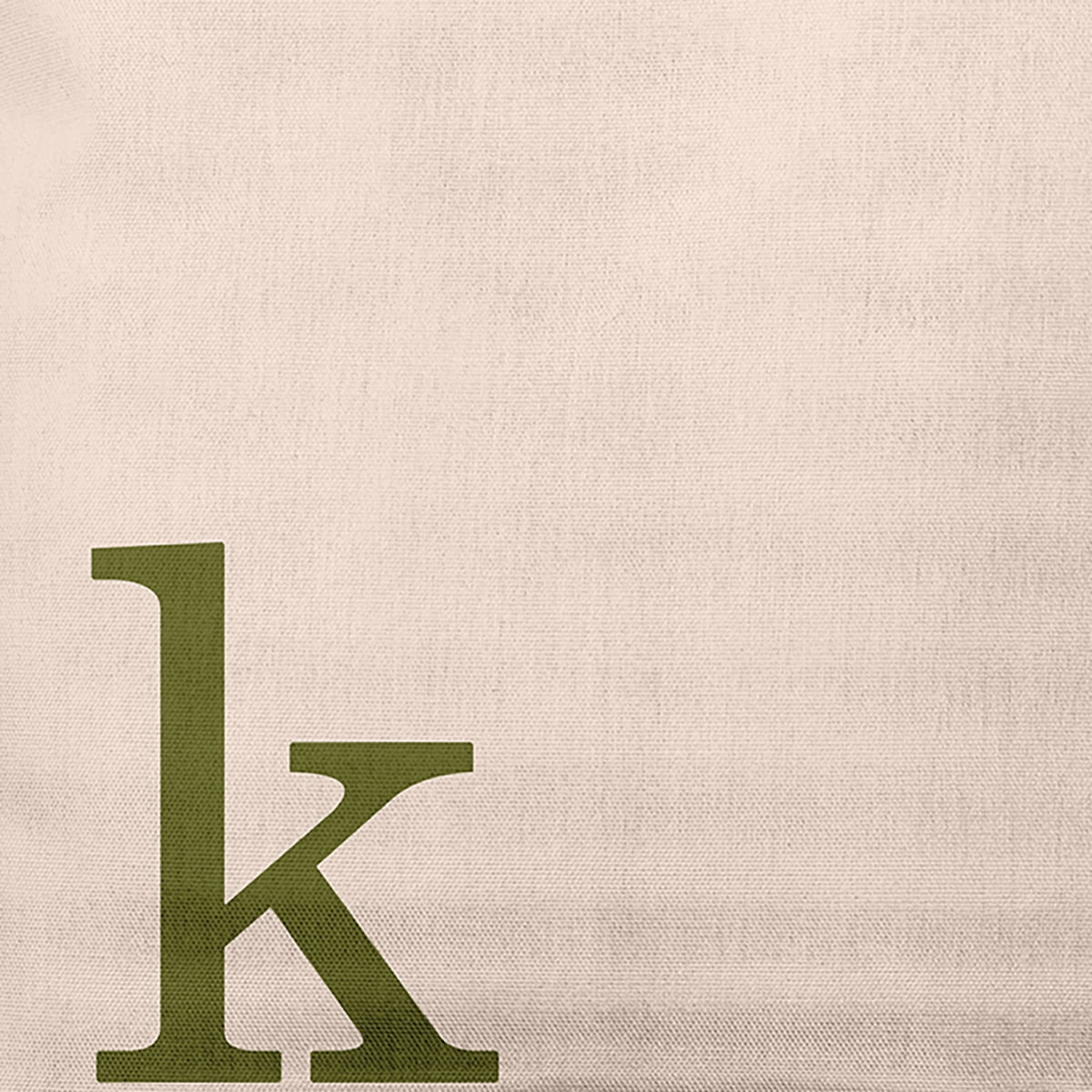 Simply Daisy 14" x 20" Modern Monogram Decorative Throw Pillow, Olive