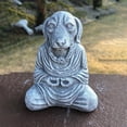 thumbnail image 5 of Statue de Chien Bouddha Méditation Sculpture de Jardin Extérieur Décoration, 5 of 5