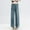 Blue, variant on Eltusu Women Maternity Jeans, Elastic Waist Stretch Straight Leg Loose Fit Pregnancy Denim Pants Light Blue Size M-2XL