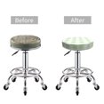 thumbnail image 3 of Green Checkboard Round Bar Stool Seat Covers, Elastic Round Chair Cover Stool Seat Slipcover Bar Stool Cushions Round Pad for 12-14 inch, 3 of 5