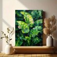 thumbnail image 6 of Abstract Green Leaf Mosaic Canvas Print Wall Art for Living Room Office Hotel Cafe Restaurant, 6 of 8