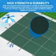 thumbnail image 4 of iCover Pool Safety Cover, Fits 20x40ft Rectangle Inground Swimming Pool, Heavy Duty Mesh High Strength Pool Cover, Green, 4 of 5