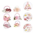 thumbnail image 2 of 6 gomas elásticas para el pelo para bebés y niñas, accesorios para el pelo con flores, 2 of 7
