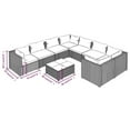 thumbnail image 4 of vidaXL 9 Piece Garden Lounge Set with Cushions Poly Rattan Brown, 4 of 5