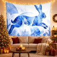 thumbnail image 3 of Hare Captured Dynamic With Leap Pose Ears Held, Mystical Fantasy for Space Lovers, Galaxy Room Decor, Mother's Day Gift, Tapestry Wall Hanging for Bedroom and Dorm, 3 of 7