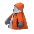 thumbnail image 4 of DJDLJWCJ Boys Windbreaker Jacket (3-15) Waterproof Hooded Reversible Jacket Spring/Fall Zip Up Outerwear for Kids Orange Size 3T, 4 of 9