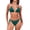 green, variant on Women's Triangle Halter Bikini Set Adjustable String Tie Two Piece Swimsuit Low Rise Brazilian Swimwear