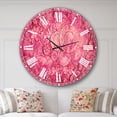 thumbnail image 2 of Designart 'Summer hawaiin Flowers' Traditional wall clock, 2 of 6