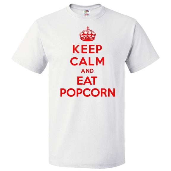 Keep Calm and Eat Popcorn T shirt Funny Tee Gift