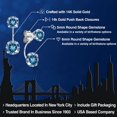 thumbnail image 2 of Gem Stone King 14K White Gold Persian Blue Moissanite Stud Earrings for Women | 2.60 Cttw | Gemstone Birthstone | Round 6MM, 2 of 6