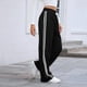 thumbnail image 5 of Pantalones Deportivos de Pierna para Mujer, Informales, de Cintura Alta, Rectos, con Cordón y Bolsillos Negro L, 5 of 9