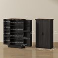 thumbnail image 3 of HOMCOM Kitchen Pantry Cabinet Storage Cabinet with Adjustable Shelves Black, 3 of 10