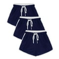 thumbnail image 1 of Timegard Shorts for Women 3pc Elastic Waist Comfy Ruched Loungewear Summer Workout Running Shorts, 1 of 4