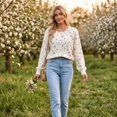 thumbnail image 4 of Sewkxo Long Sleeve Cable Knit Long Cardigan for Women 2026 Spring Winter Chunky Open Front Button Sweaters with Pockets,Gray M, 4 of 7