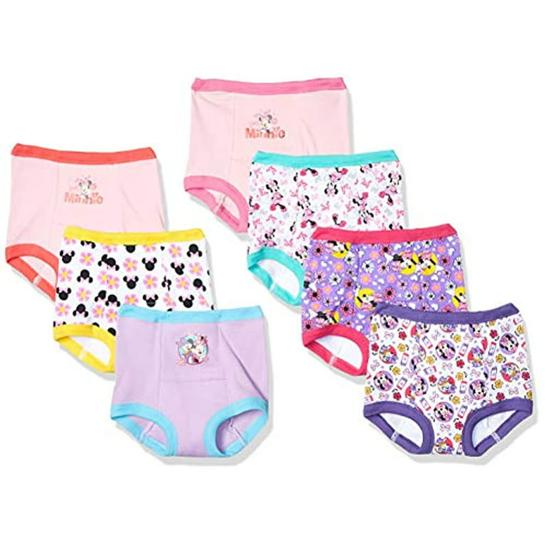 Handcraft Disney Minnie Mouse Girls Potty Training Pants Panties Underwear  Toddler 7-Pack Size 2T 3T 4T