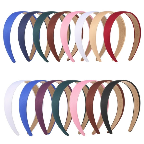 15 Hard Headbands Wide Hair Bands Head Wraps for Women & Girls Hair