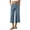 Light Blue, variant on Ruimatai Womens High Waist Capri Pants Button Fly Patch Pockets Wide Straight Casual Daily Trousers