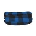 thumbnail image 2 of Yiaed Blue Black Plaid Print Sports Headbands,Moisture Wicking Workout Headband, Sweatband Headbands for Running,Cycling for Women and Men, 2 of 8