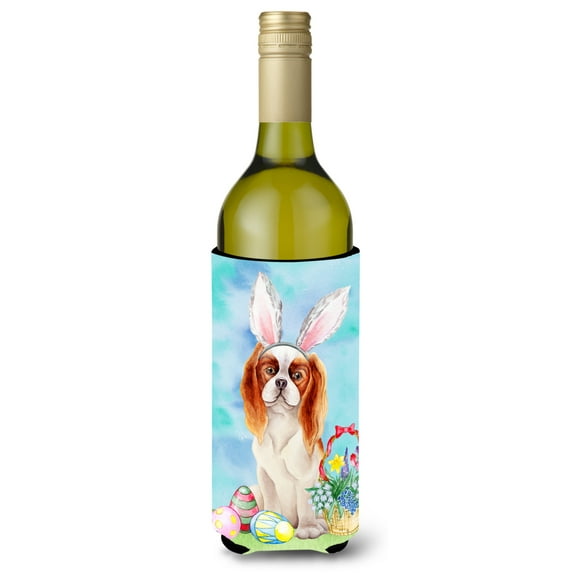 Carolines Treasures CK1374LITERK Cavalier Spaniel Easter Bunny Wine Bottle Beverge Insulator Hugger  Wine Bottle