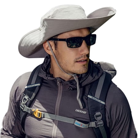 Pett Men s waterproof sun hat for fishing hiking camping light gray