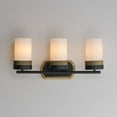 thumbnail image 2 of Ruffles 3 - Light Black And Antique Brass Multi Color Incandescent Glass And Steel Wall Sconce, 2 of 5