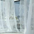 thumbnail image 5 of Zeonetak White Floral Lace Sheer Kitchen Curtains, 150 x 180 cm, 5 of 12
