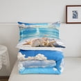 thumbnail image 3 of Erosebridal Dreamy Coastal Comforter Sets Twin Size, Seashell Beach Comforters & Duvets, Ocean Theme Reversible Duvet Insert, Ultra Soft Bedroom Decorative, 2pcs, 3 of 8