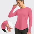 thumbnail image 4 of RYRJJ Womens UPF 50+ UV Protection Shirts Long Sleeve with Thumb Holes Workout Sun Shirt Quick Dry Athletic Hiking Running Tops, 4 of 8
