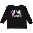 thumbnail image 3 of Inktastic Fight Breast Cancer Pink Ribbon Boys or Girls Long Sleeve Toddler T-Shirt, 3 of 5