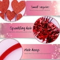thumbnail image 3 of Sequins Heart Headband Hair Hoop For Party Props Valentine's Day Shape Decor Red Heart Head Bopper Hair Accessoires Party Gift, 3 of 4