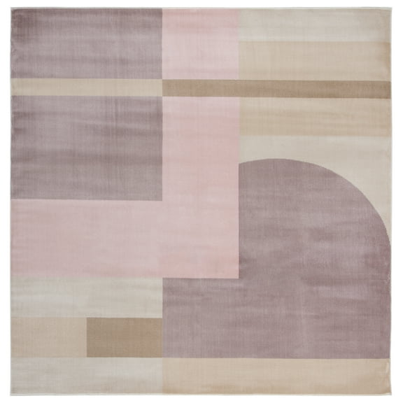 SAFAVIEH Orwell Calanthia Abstract Area Rug, Pink/Purple, 3' x 3' Square