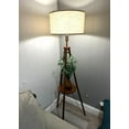 thumbnail image 3 of Mid Century Floor Lamp, Floor Lamp with Shelves, Wood Tripod Floor Lamp, Wooden Corner Lamp, Standing Lamp, 10 "W x 65 "H x 10 "D, Lamp for Living Room Bedroom Office Home Decor, 3 of 5