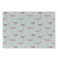 thumbnail image 1 of Retro Cutting Board, Flamingo Birds on Minimalist Polka Dots Background Illustration, Decorative Tempered Glass Cutting and Serving Board, Small Size, Pale Pink White, by Ambesonne, 1 of 1