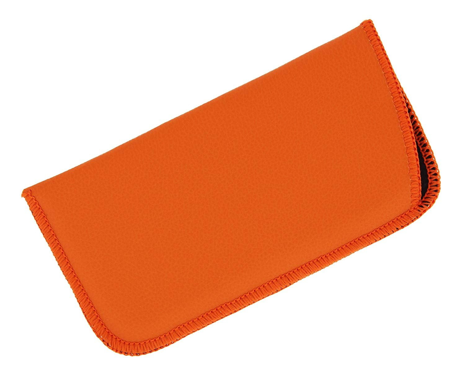 Soft Slip In Eyeglass Case For Women & Men, Faux Leather Glasses Case