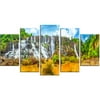 DESIGN ART Designart - Pongour Waterfall - 5 Piece Landscape Photography Canvas Print