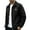 #153-Black, variant on Yusimy Men's Fleece-Lined Jacket Turn-Down Collar Solid Color Long Sleeve Hoodless Casual Warm Outwear