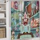 thumbnail image 5 of Juego de 4 cortinas de ducha decorativas para el hogar de Rick & Morty con alfombra antideslizante, tapa de inodoro y tapete de ducha, cortina de ducha impermeable con 12 ganchos, 5 of 8