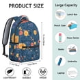 thumbnail image 6 of "Stylish Flowers Backpack Featuring Sunflower Print - Large Capacity Water-Resistant Bookbag, Padded Laptop Sleeve, Organizational Compartments for High School & College", 6 of 6