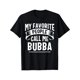 thumbnail image 2 of Camiseta para hombre con el texto "Mis personas favoritas me llaman Bubba" para el Día del Padre. Estampado divertido, cuello redondo informal y cómodo, manga corta de algodón, ideal para usar en las, 2 of 6