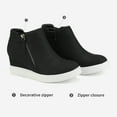 thumbnail image 3 of Dream Pairs Women's Platform Wedge Sneaker Ankle Booties, 3 of 7