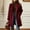 (Fashion 37)Wine, variant on Aimik Women's Plaid Wool Blend Pea Coat with Lapel Collar Classic Mid Length Jacket for Formal and Daily Wear